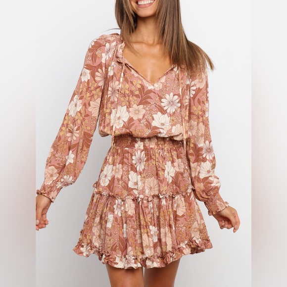 Petal & Pup Dresses & Skirts - Petal & Pup Pink Floral Long Sleeve Dress